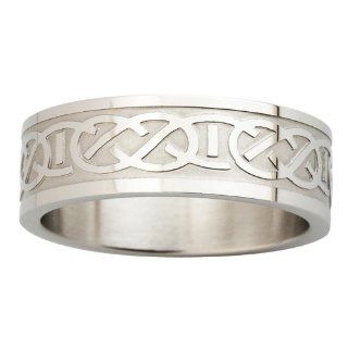 Stainless Steel Mens Celtic Weave Ring Made in Ireland Jewelry
