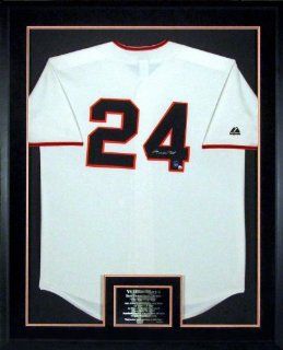Willie Mays Autographed SF Giants Jersey (w/ Career Stats & Honors Inset Plate) Framed (COA) at 's Sports Collectibles Store