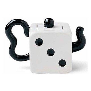 Fitz and Floyd White Dice Teapot Toys & Games
