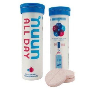 Nuun All Day Hydration Vitamin Enhanced Drink Tablets, Blueberry Pomegranate   15 x 8 Case, Pack of 3 Health & Personal Care