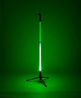 Hottie   LED Lighted Microphone Stand with Tripod Base Green Light Musical Instruments