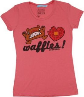 Waffles   So So Happy Sheer Women's T shirt Junior XL   Fuchsia Clothing