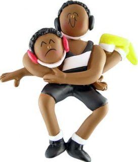 African American Wrestlers Christmas Ornament Sports & Outdoors