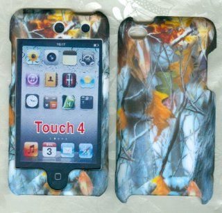 Ipod Touch 4th Generation 4g 4 8gb 32gb 64gb Winter Camo Tree Hunting Hard Snap on Crystal Skin Case Cover Accessory for A Cell Phones & Accessories