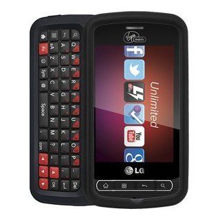 Lg Vs700 Enlighten/ls700 Optimus Slider Rubberized Snap on Cover, Blac Cell Phones & Accessories