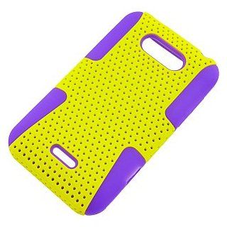 Apex Hybrid Case for LG Motion 4G MS770, Yellow & Purple Cell Phones & Accessories
