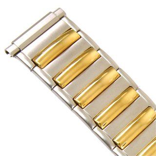 Watch Band Expansion Metal Mens Band Two Tone fits sizes 16mm to 21mm Watches