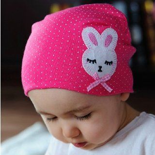 New Baby Boys Girls Hat Fuchsia Rabbit Pattern Spring/Autumn Toys & Games
