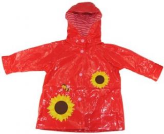 Wippette Kids Toddler Girls Tomato Sunflower Honeybee Slicker Raincoat 4 orange Clothing