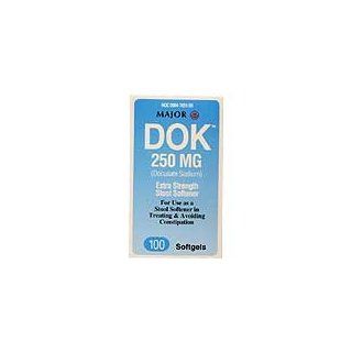 Major Dok 250mg 100ct Softgels *Compare to Colace Extra Strength* Health & Personal Care