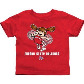 NCAA Fresno State Bulldogs Toddler Cheer Squad T Shirt   Cardinal (18 Months)  Sports Fan T Shirts  Sports & Outdoors