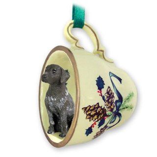 German Short Haired Pointer Tea Cup Green Holiday Ornament  Decorative Hanging Ornaments  