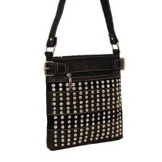 BLING Crystal & Studded Leather Cross Body bag by Jersey Bling Shoes