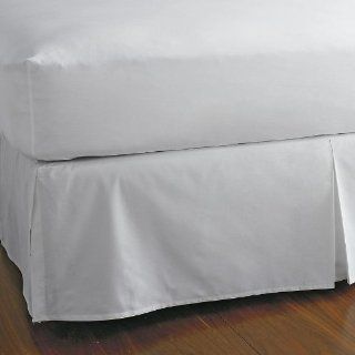 600 TC Solid Queen White Fitted Sheet (16" Deep Pocket) + Bed Skirts (16" Drop Length)  