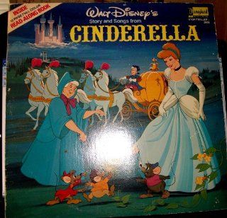 Walt Disney's Story and Song Book From Cinderella 12' Lp Record and Book Music