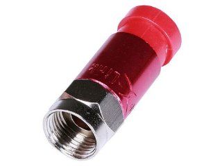 [50pcs] Male F connector w/Plastic Seal and Smooth Aluminum Body for RG 6U St Computers & Accessories