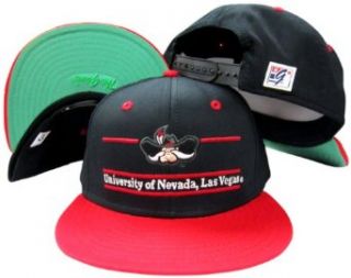 Nevada Las Vegas UNLV Runnin Rebels Classic Split Bar Snapback Adjustable Plastic Snap Back Hat / Cap Clothing