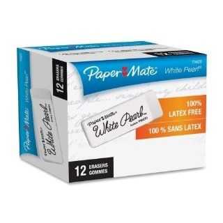 Paper Mate Eraser, Latex Free, Smudge Resistant, 12/Bx, White [Office Product] 