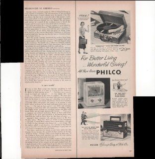 Philco For Better Living Wonderful Giving Radio Clock 1954 Antique Advertisement  Other Products  