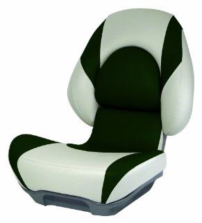Attwood Centric II Fully Upholstered Boat Seat, Standard, Tan/Green  Comfortable Boat Seats  Sports & Outdoors