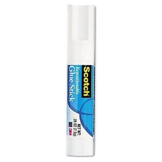 Scotch Products   Scotch   Removable Restickable Glue Stick, .26 oz, Repositionable Stick   Sold As 1 Each   From the makers of Post it Notes   Makes paper self sticking, removable, and repositionable.   Attaches paper to other paper.   Dries clear and wr