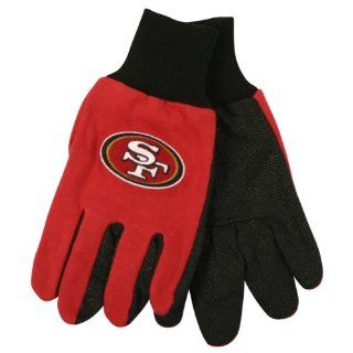 NFL Team Logo Grip Gloves   San Francisco 49ers  Football Receiving Gloves  Sports & Outdoors