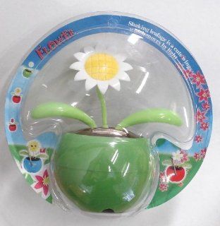 Daisy Flower Green Vase Solar Powered Bobble Head Plant  Other Products  