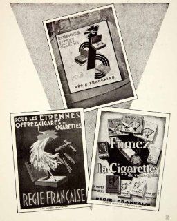 1930 Print Regie Francaise High Life Salammbo Gauloises Gitanes Cigarette Advert   Original Halftone Print  
