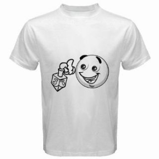 Men's Customized SMILIES DREIDEL DREIDELS HANUKKAH 100% Cotton White T shirt Novelty T Shirts Clothing