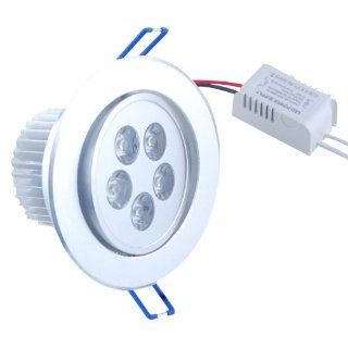 THG 5W 5 LED Warm White Round Recessed Downlight Roof Ceiling Cabinet Light Lamp Bulb 100V   240V+ LED Driver 500LM  Highlighters 