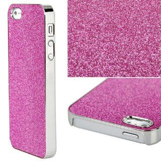 Purple BN Sparkly Glitter Bling Chrome Case Housing Skin Back Cover for iPhone 5 5G 6th Cell Phones & Accessories