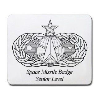 Space Missile Badge Senior Level Mouse Pad 