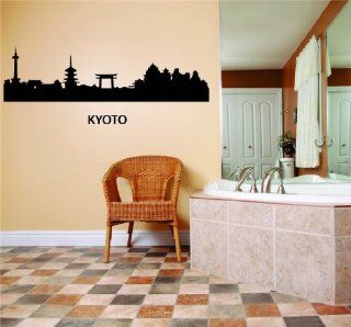 Kyoto China City Skyline View   COLORAS SEEN  SIZE10"x30"   Picture Art Graphic Design Image Bedroom Living Room Home Decor Peel & Stick Sticker Vinyl Wall Decal  