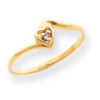 14k Gold AAA Diamond heart ring Jewelry