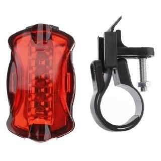 Waterproof 5 Red LED Bike Bicycle Cycling Rear Tail Safety Flashing Lamp Light