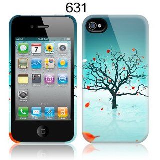 TaylorHe Tree of Love Abstract Blue iPhone 4 iPhone 4S Hard Case Printed Phone Case MADE IN THE UK All Around Printed on Sides 3D Sublimation Highest Quality Cell Phones & Accessories