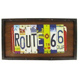 Vintage Style ROUTE 66 Embossed License Plate Tin Sign Wall Mount MAN CAVE Dad Father's Day Gift   Switch Plates  
