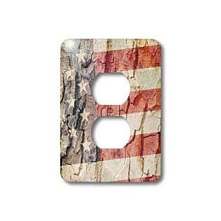 3dRose lsp_28140_6 Two Plug Outlet Cover with American Flag   Outlet Plates  