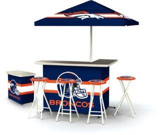 Denver Broncos Portable Bar with Bar Stools and Table  Sporting Goods  Sports & Outdoors