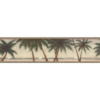 Decorate By Color BC1580080 Green Palm Tree Border   Wallpaper Borders  