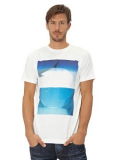 Cotton Soul Men's Above and Below T Shirt   White at  Mens Clothing store