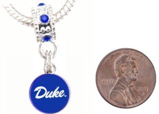 Duke University Charm with Connector Will Fit Pandora, Troll, Biagi and More. Can Also Be Worn As a Pendant.  Sports Fan Charms  Sports & Outdoors