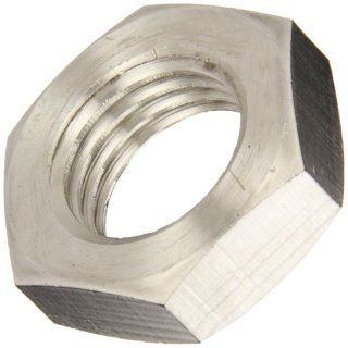 Metric DIN 934 Plain 18 8 Stainless Steel Hex Nut, M3 0.5 Thread Size, 5.5 mm Width Across Flats, 2.4 mm Thick (Pack of 100)