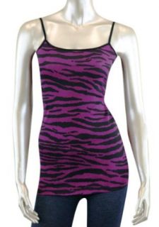 Camisole Tunic Top with Animal Print, Adjustable Straps, Cotton Lycra Jersey, Sizes S M L
