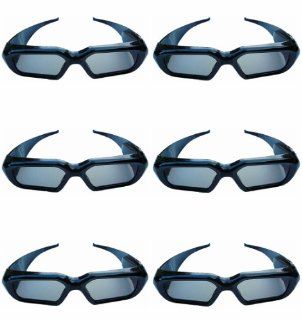 SIX Rechargeable Glasses compatible with most 3DTV's and projectors, glasses and emitters from Panasonic, Sony, Toshiba, Sharp and with Mitsubishi LCD. LED, and Plasma 3DTV's, and (with the optional 3DTV Corp Emitters) and with any Mitsubishi or S