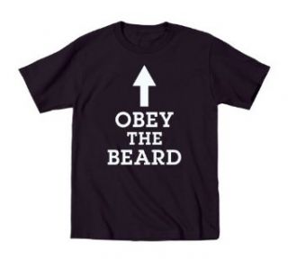 USA Screen Print Direct Men's Obey the Beard Decembeard T Shirt at  Mens Clothing store Fashion T Shirts