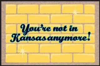 High Cotton Not in Kansas Anymore Doormat, Yellow with brick background  Patio, Lawn & Garden
