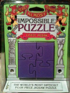 Nearly Almost Perhaps Impossible Puzzle 4 Piece Jigsaw Toys & Games