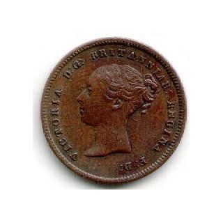 1844 British Half Farthing    RNGINA Error Coin    Almost Uncirculated 