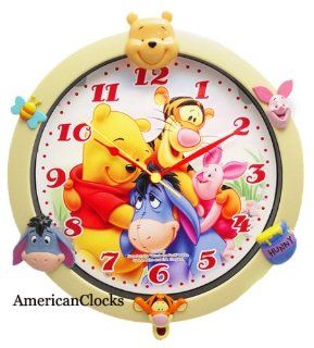 Disney Winnie The Pooh 3D Wall Clock, Animated lamp also available  